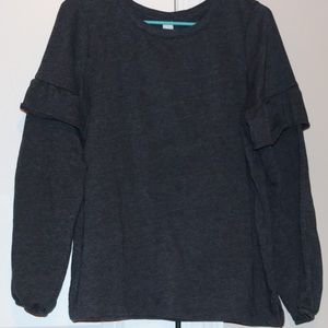 Gray Long Sleeve Top